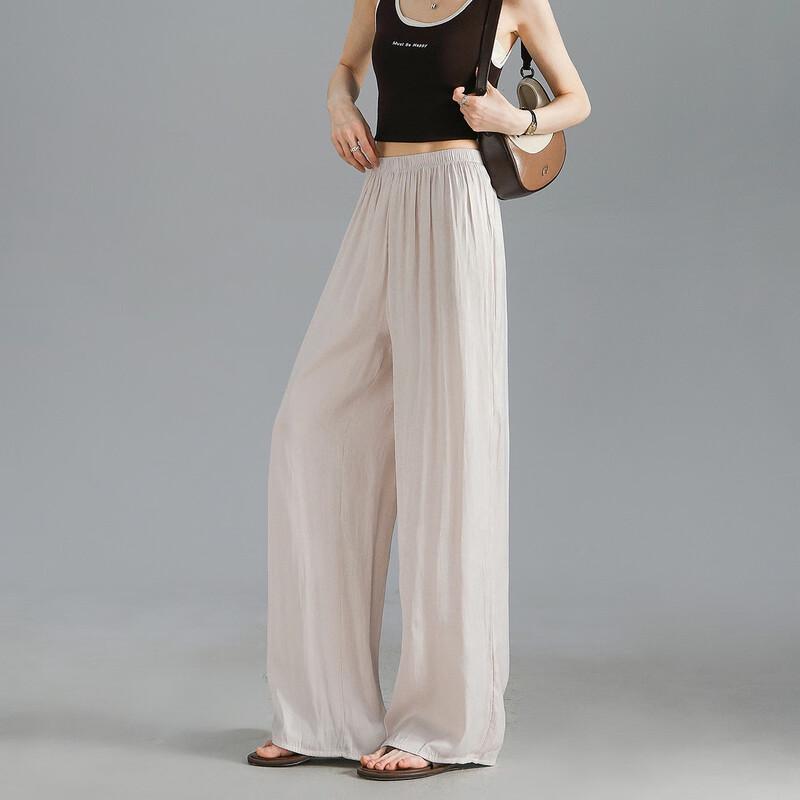 Demana Women's Summer Slimming High-Waist Pleated Wide-Leg Trousers