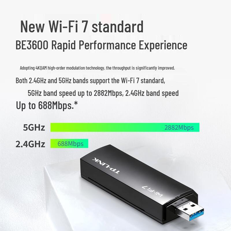 TP-LINK WiFi 7 BE3600M Dual-Band USB Wireless Adapter (CN version)