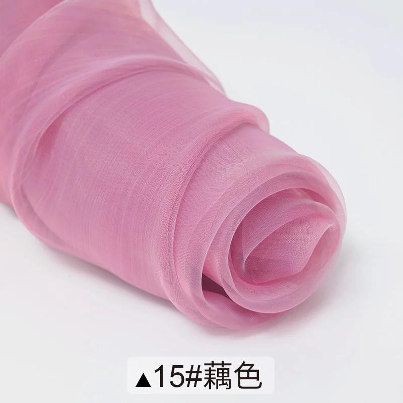 1m/2m/5m Soft Organza Mesh Fabric Making Wedding Dresses Curtain Scene Decoration Handmake DIY Sewing Fabrics TJ0031
