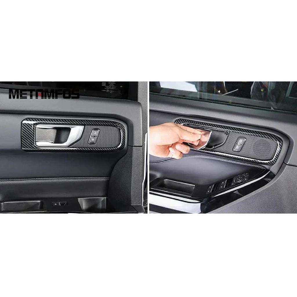 Interior Accessories For Ford Explorer     Carbon Fiber ide Door Handle Bowl Cover Trim Sticker Car Styling