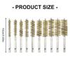 10 Piece Stainless Steel Wire Brush Set Hexagonal Shank For Metal Deburring Cleaning Polishing 8-19mm Size