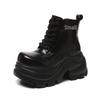 Women's Autumn 2025 Thick-Soled Hidden Heel Martin Boots - Slimming Ankle Design with Soft Sole