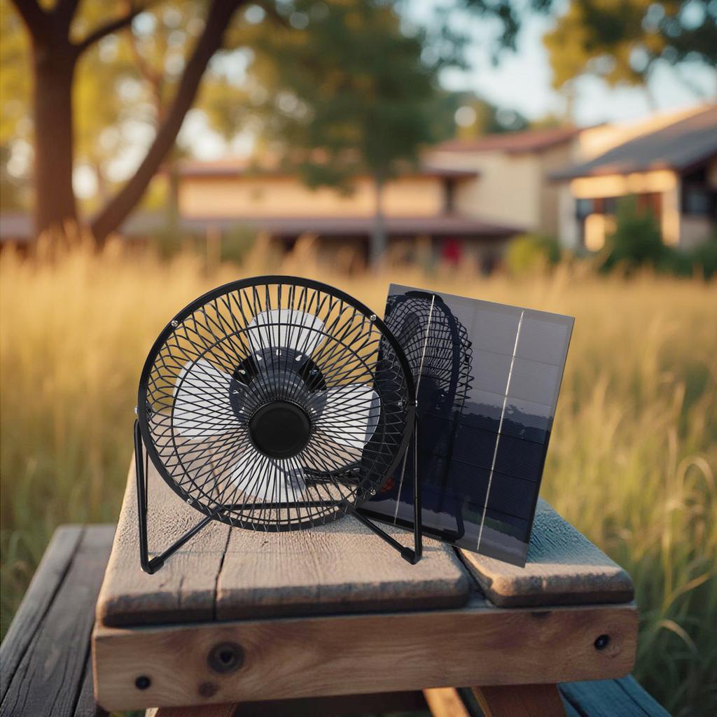 5.2W Solar Panel Solar Panel Fan Kit Outdoor Cooling 21*16.5cm Solar Panel Cooling Solution Easy Installation For Chicken Coops