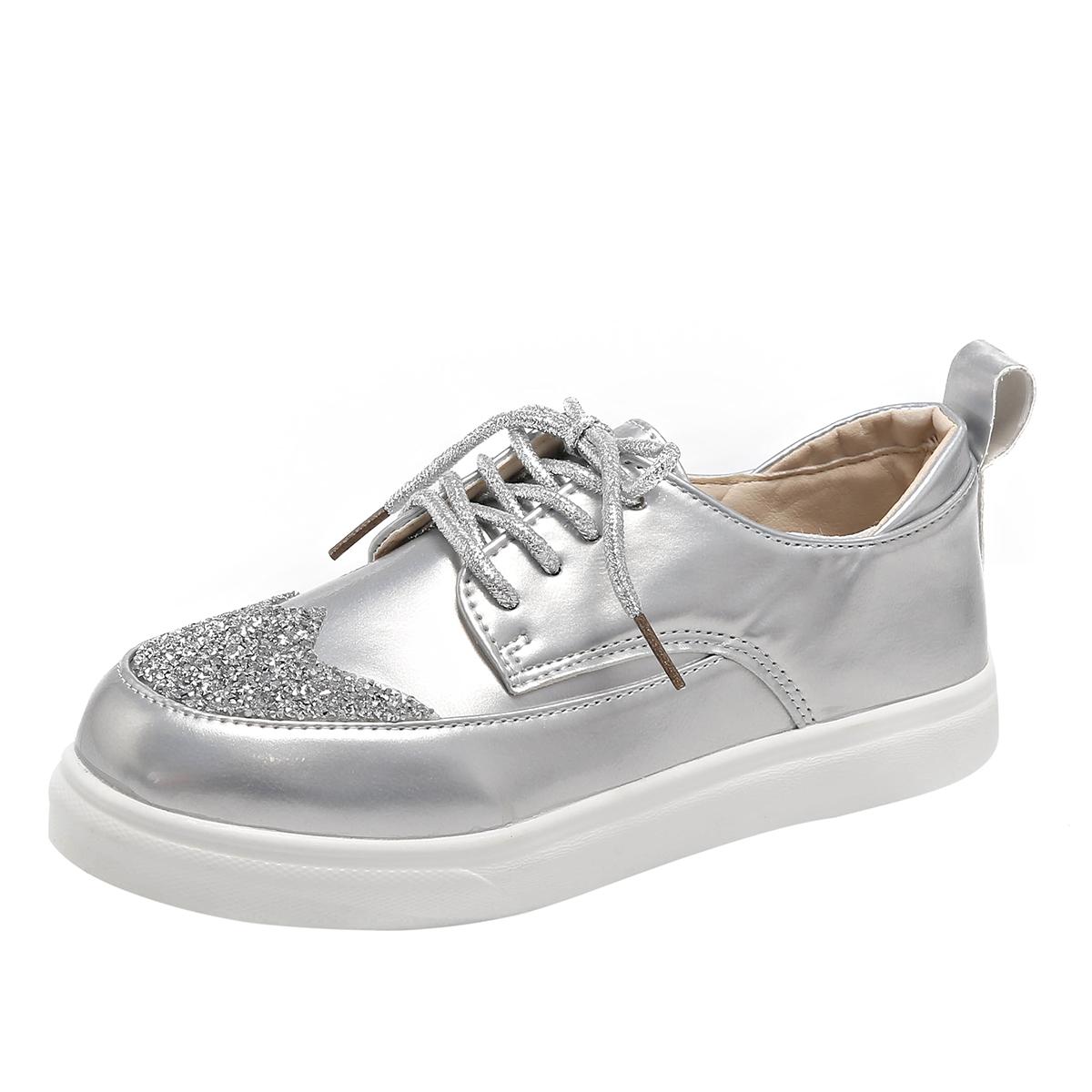 

Fashion 2024 New Women Sneakers Casual Vulcanized Sport Shoes Fashion Trend Designer Shoes Casual Flats Loafers Women Zapatos De Mujer 36 серебряный