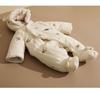 Cozy Cotton Padded Baby Suit: Rabbit Romper & Fleece Set for Autumn/Winter Outings with Footed Wrap