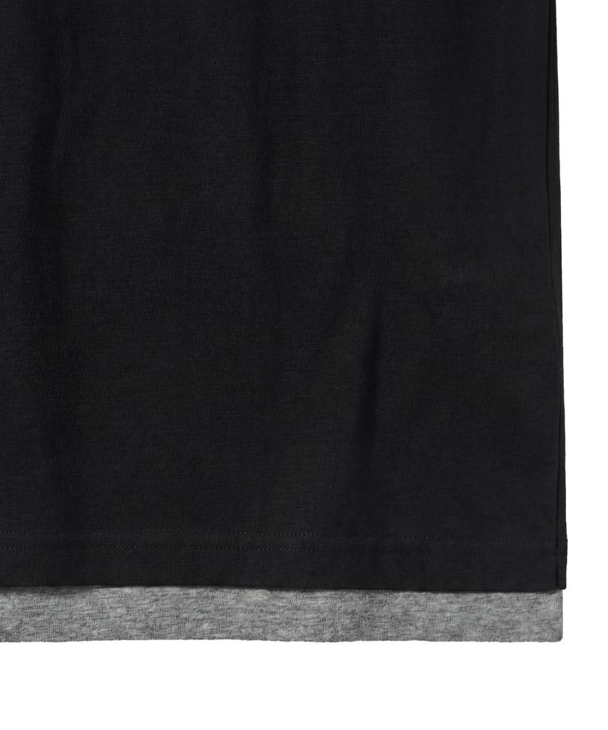 IDWS Layered Henley Neck T-Shirt Black