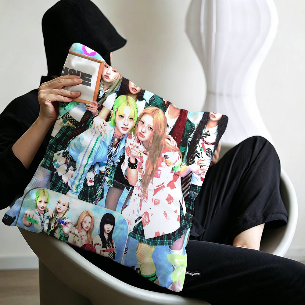 Girl group U-Unchild Pillowcase toon Gift Cushion Cover Bedroom Home Sofa Chair Seat Decor pillow case