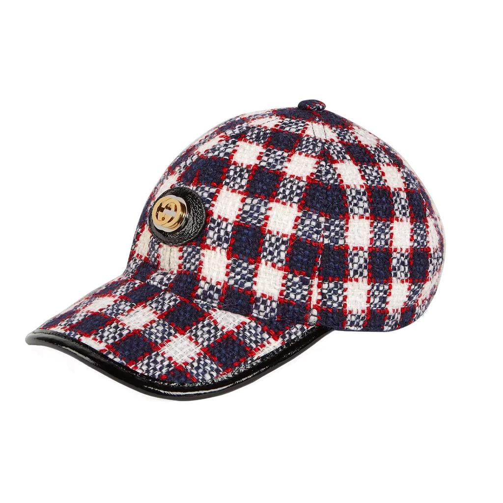 Gucci Tweed Baseball Hat 'Blue' Unisex 577822-3HH26-9060