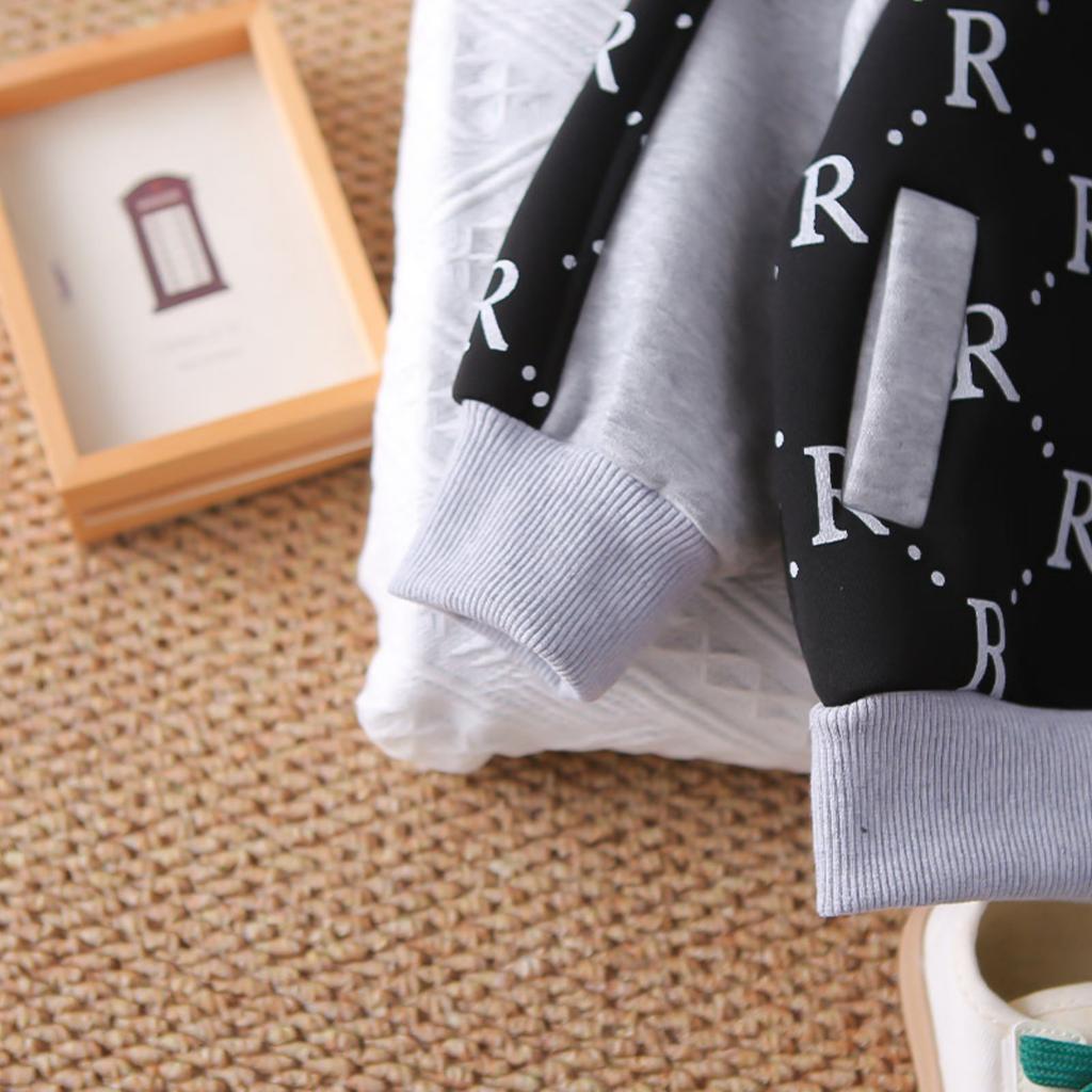 Dětská ležérní souprava s dlouhým rukávem, pohodlné každodenní oblečení