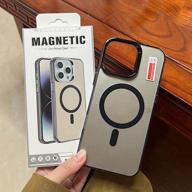 Electroplating IMD Magnetic Case Suitable for IPhone16 Wireless Charging 15 Mobile Phone Case Apple 13/14 Protection Case
