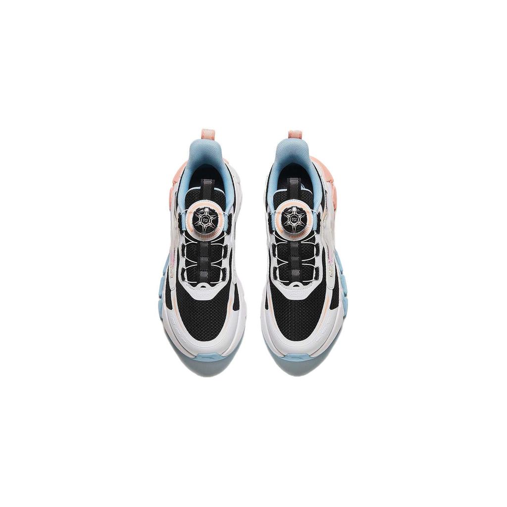 Anta Kids Round Head Knob Shock Absorbing Wear Resistant Casual Shoes Kids Shoes Black White Blue 322419982-4