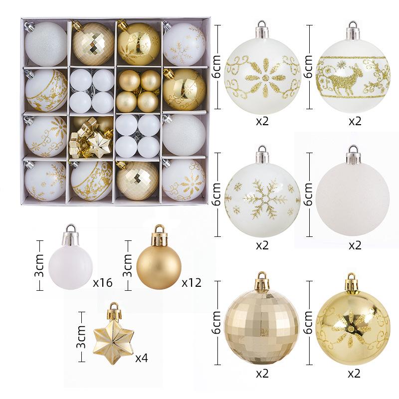 Christmas Decorations 44 Sets Electroplating Painted Balls New Christmas Balls Christmas Tree Pendants Christmas Balls