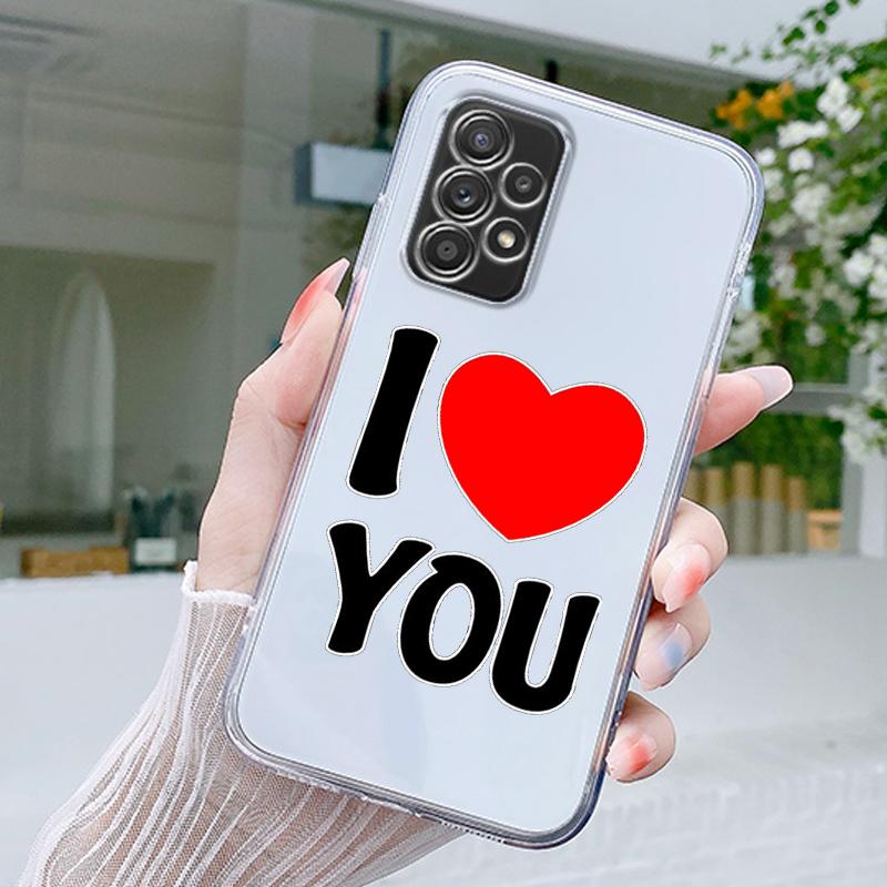 Ich liebe dich Rosa Herz Hülle Für Samsung A15 A13 A35 A55 A51 A71 A41 A31 A21S A03S A05 A17 A23 A25 A33 A53 A73 5G A07 4G Hülle