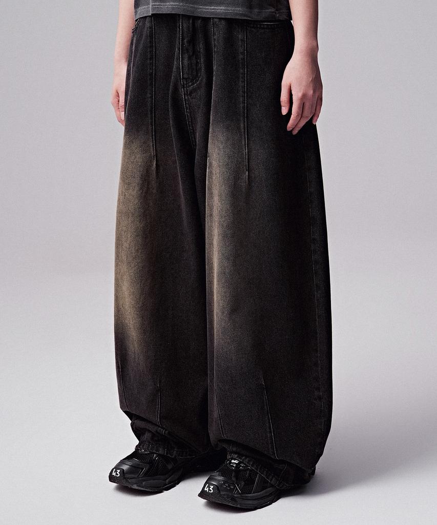 ZENDUST Lun Super Wide Dart Denim Pants Blue