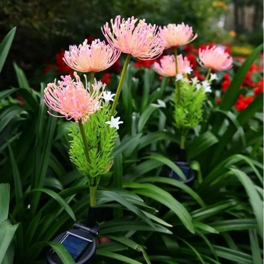 Realistic Flower Solar LED Lights Waterproof Design Solar Garden Lights Backyard Decor