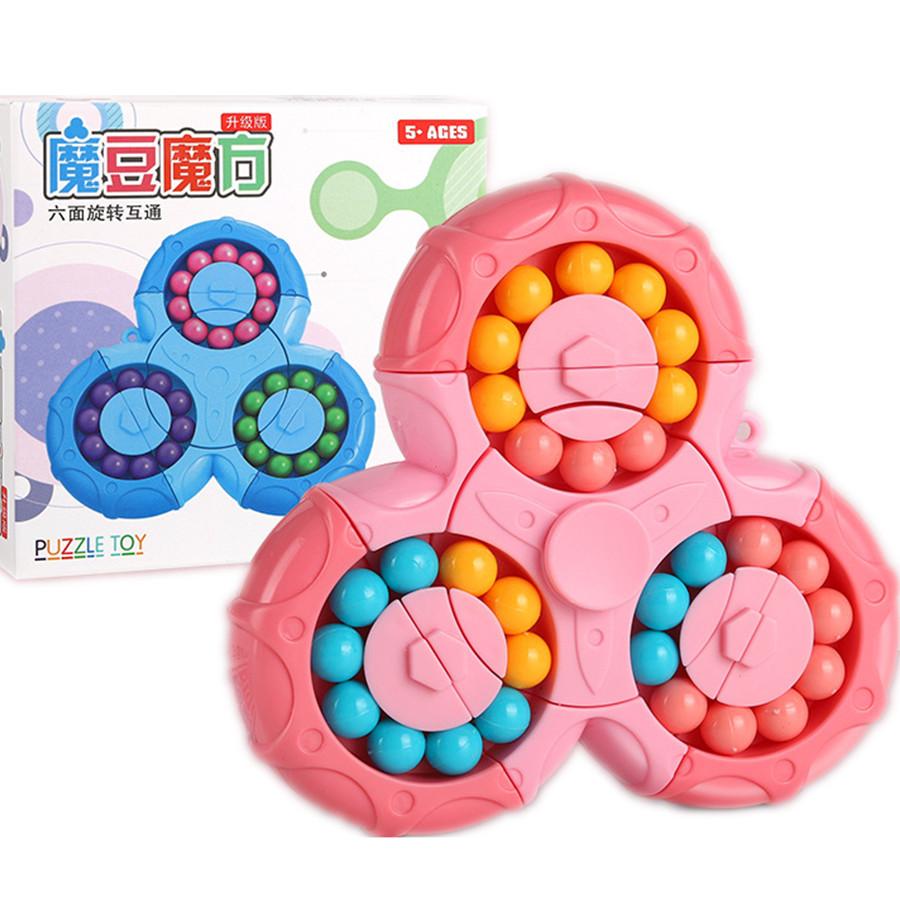 Magic Bean Cube Finger Gyro Rotating Antistress  Develop Intelligence Decompression Fidget Toy Adults Kids Gift