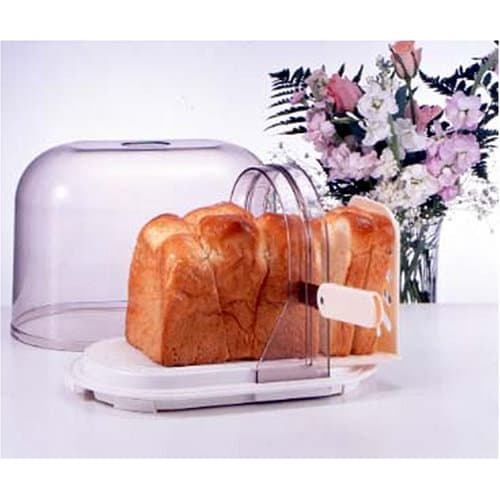 Pearl Metal Paniere C-1097 Bread Case with Slice Guide and Bread Knife, Made in Japan