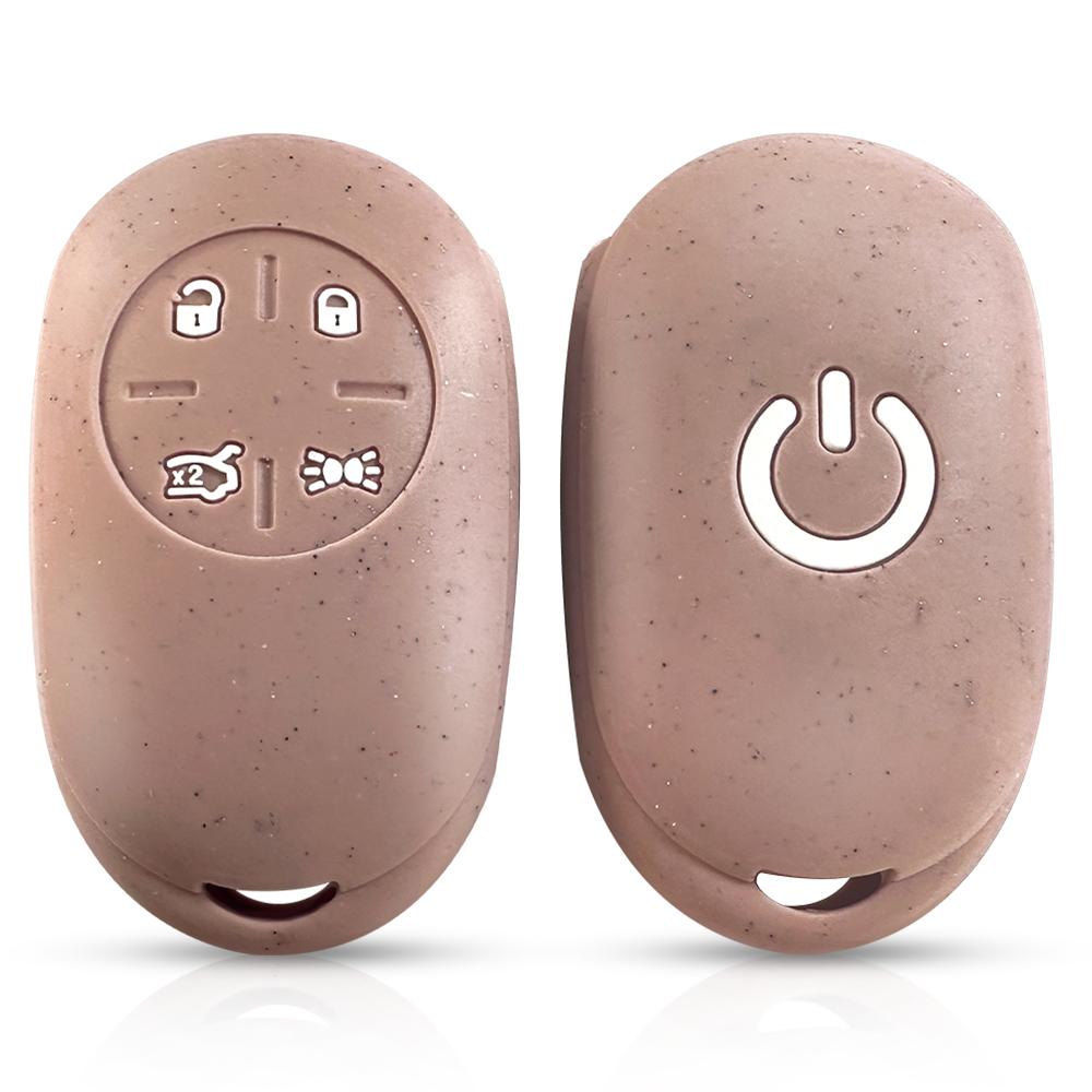 for Fiat 500 500e 2023 car remote key case silicone chain key cover holder 4 buttons protecor shell fob