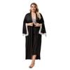 Yaoting Satin Chiffon Lace-Trimmed Women's Robe - Long Sleeve, Plus Size, Spring/Autumn Pajamas, CP3820
