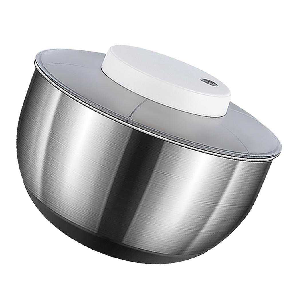 Elektrická velká odstředivka na salát Nerezová ocel 4500 ml Účinná odstředivka na salát pro sušení listové zeleniny