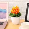 1 SET Mini Christmas Home Decor Artificial Flower Plastic Plant Simulation Bonsai Fake Potted