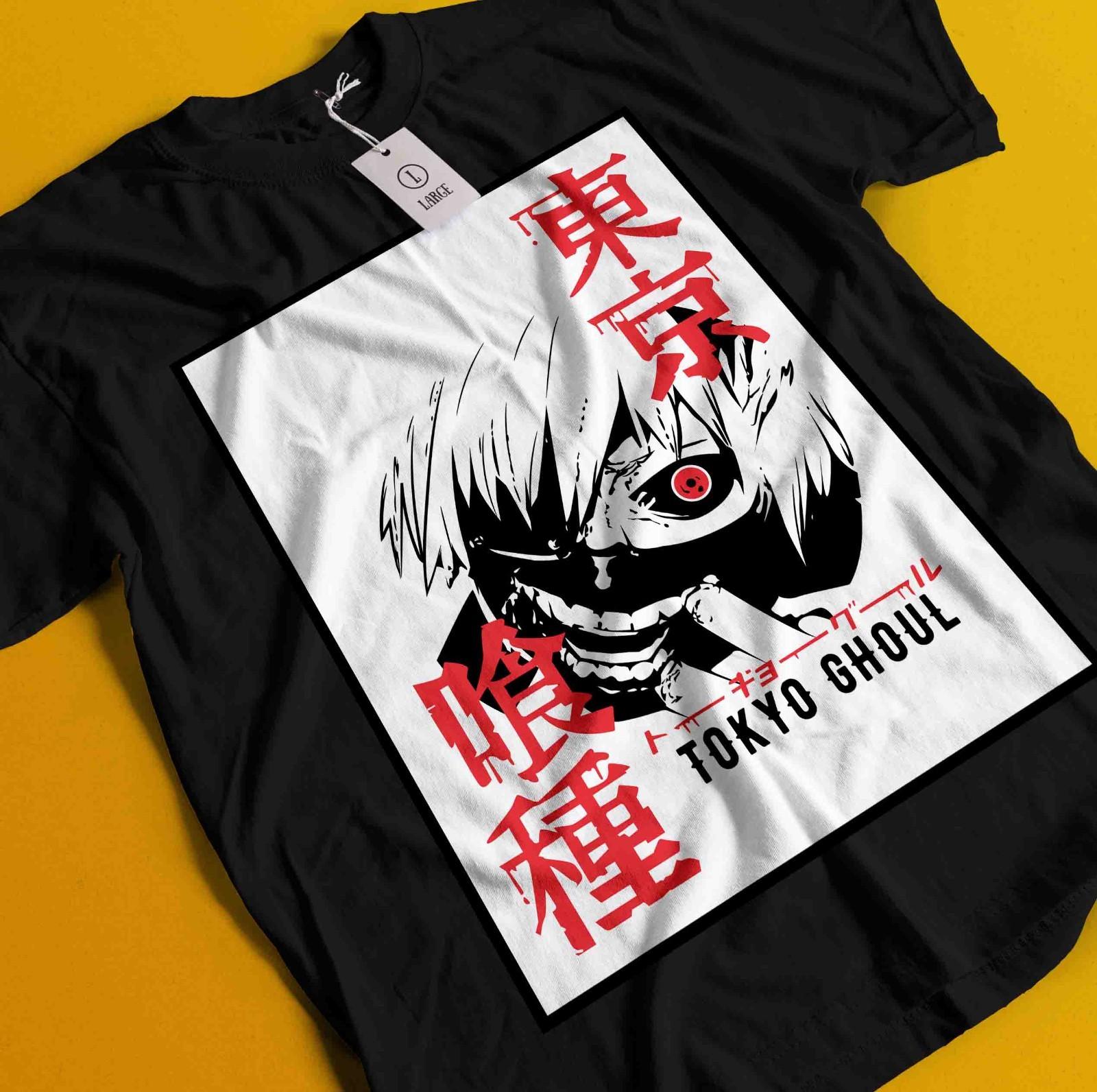 Tokyo Ghoul T-Shirt Mens Womens Tees Top Ken Kaneki Shirt Juuzou Suzuya Anime Manga Unisex Horror Tee S