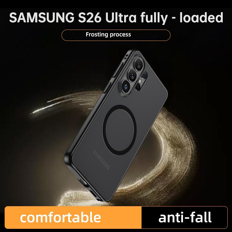 Translucent Shockproof Phone Case For Samsung Galaxy S26 Ultra Edge S25 FE Magnetic Wireless Charging TPU Plastic Back Cover