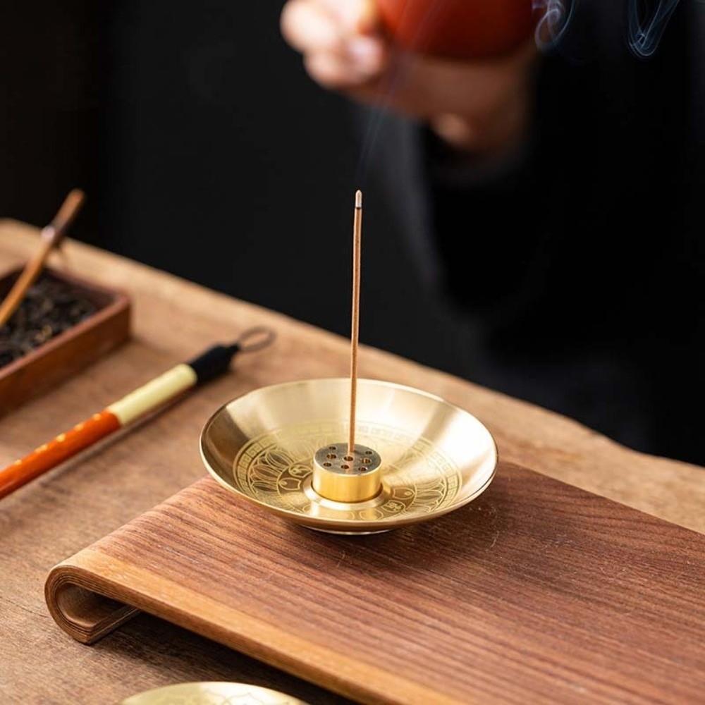 Burner Stand Round Incense Burner Incense Tray Incense Stick Plate 9 Hole Incense Holder