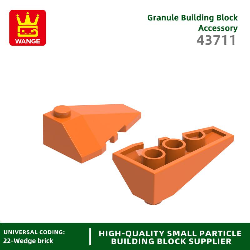 Non-Toxic 74Pcs/Lot 43711 Right Wedge Sloped 4X3 Triple Building Blocks Moc Accessories Compatible With Bricks Children Toys Gift Bo