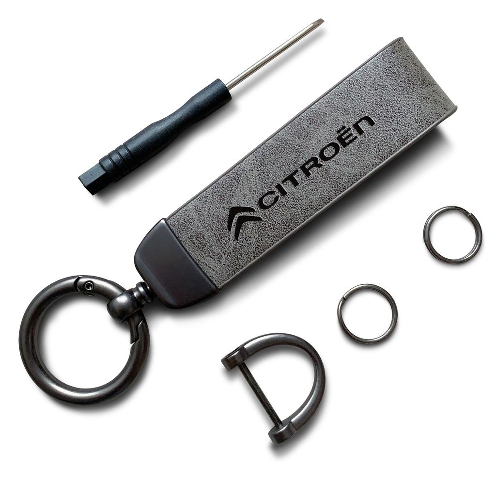 Maillard Colour Keychain Car Logo Key Chain For Citroen C5X e-C4 X e-C3 C4 C3 C5 AIRCROSS C-Elysee C-Crosser C4 Cactus Berlingo