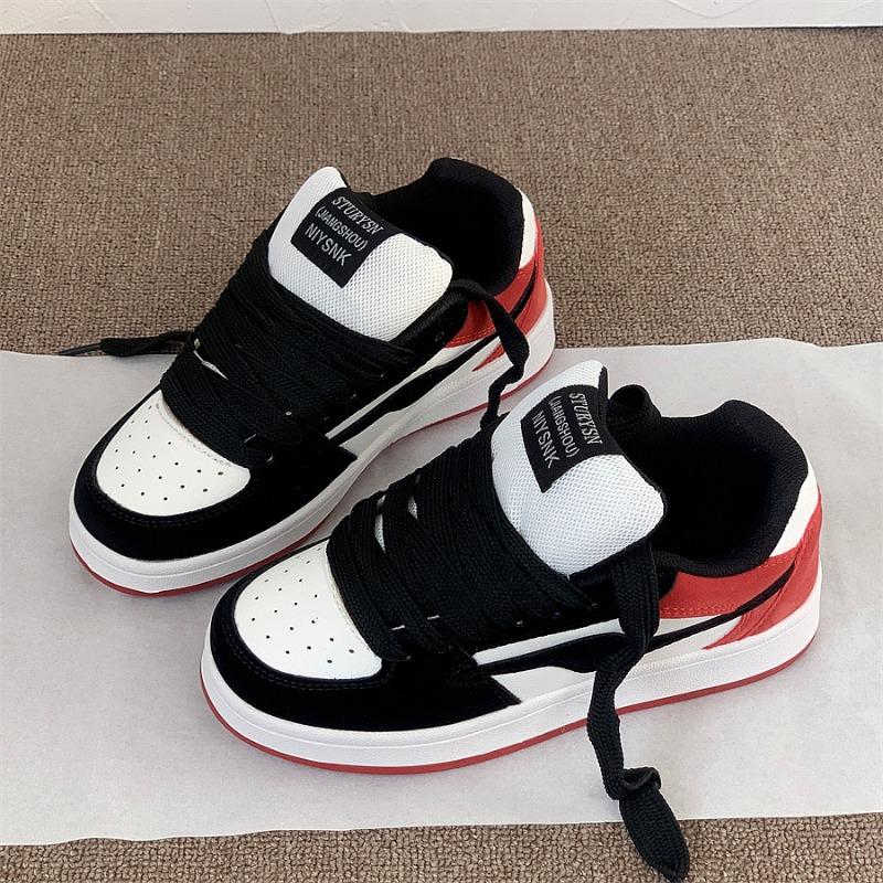 North Wind, Black and Red Classic Low-top Sports and Leisure Shoes, Men's and Women's Versatile Trend Board Shoes 2 New Summer Models