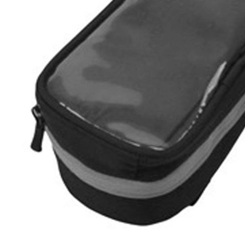 Bike Phone Front Frame Bag High Sensitivity TPU Touch Screen Bike Top Tube Bag with Compartment Black
