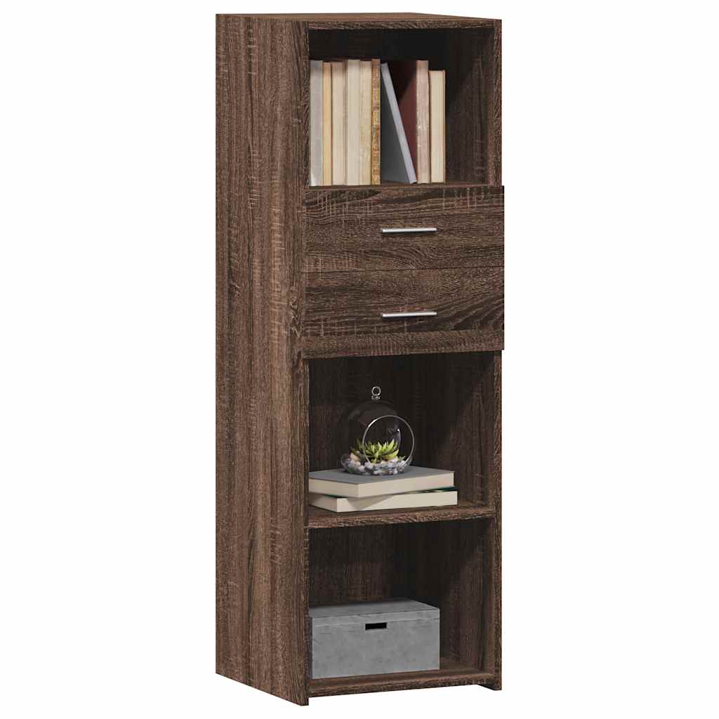 Highboard in Brown Oak Look 40 x 42.5 x 124 cm Engineered Wood