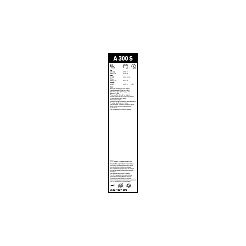 BOSCH AeroTwin Flat Wiper Blades for Imported Cars, Vehicle-Specific Set A300S