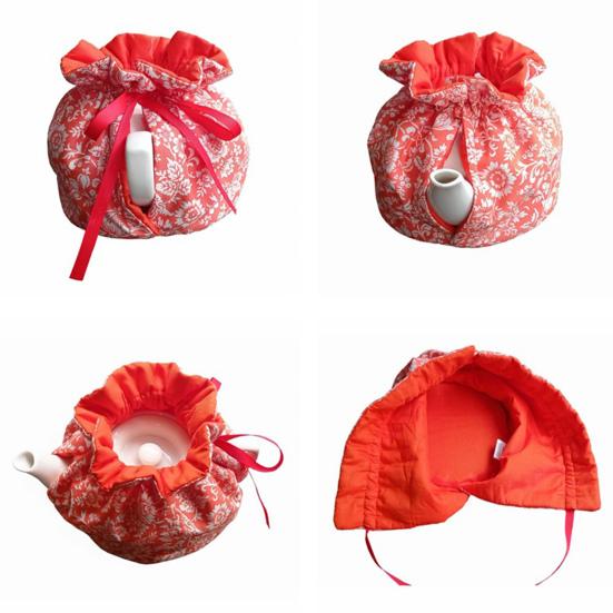 Creative Flower Pattern Teapot Cover Beautiful Eye-catching Cotton Teapot Holder Sleeve for Home