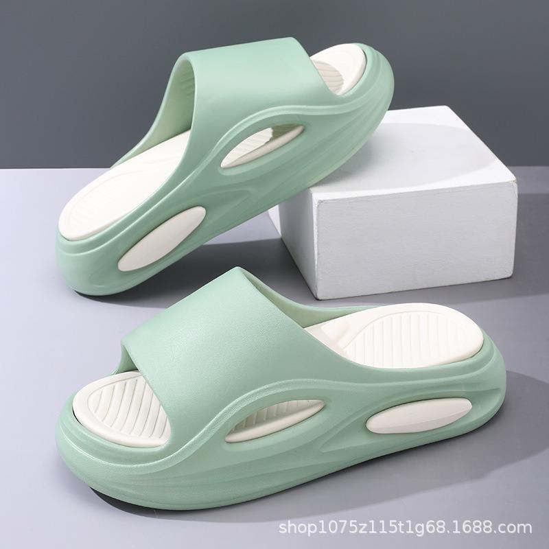 Slippers New Summer Men's and Women's Thick-bottomed Non-slip Heightening One-word Drag Casual Fashion Soft-bottomed Beach Cool Slippers