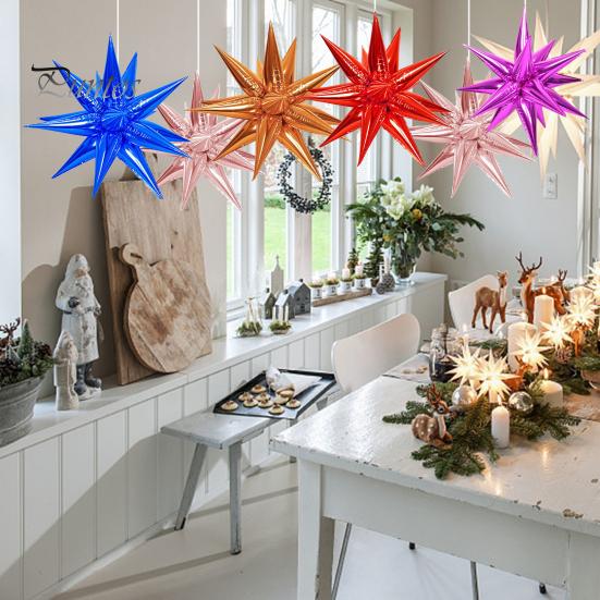 50 de bucăți de 18 inci cu balon stea cu con de 18 inchi, metalic, rezistent la scurgeri, mai gros pentru baby shower, decorare pentru petrecerea de nuntă, balon din aluminiu