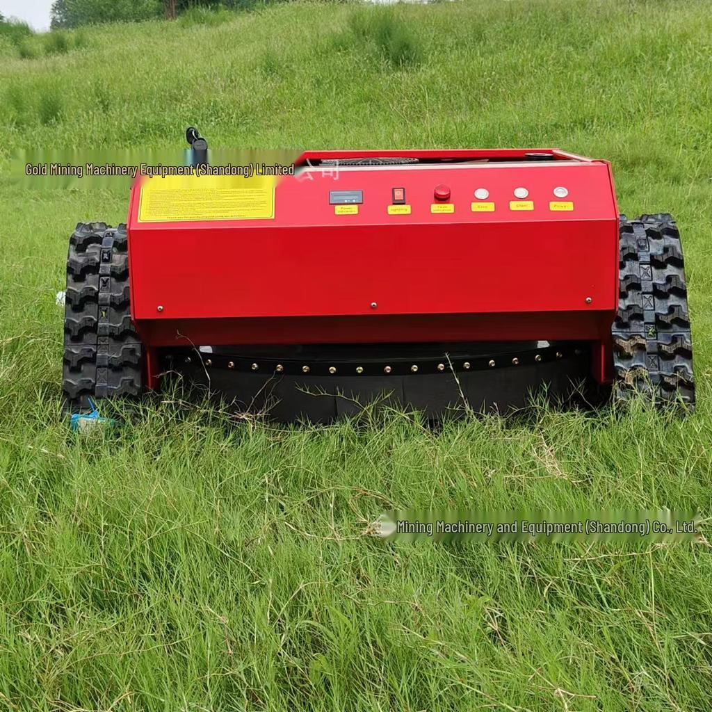 Crawler Remote-Controlled Lawn Mower HT800: Multi-Terrain Grass Shredder & Cutter