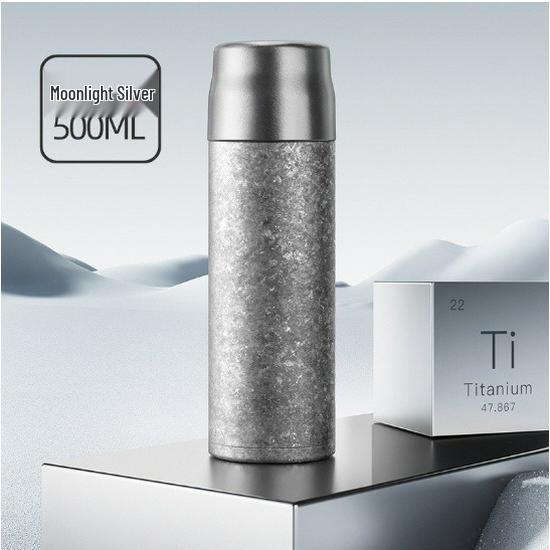 

Кружка из чистого титана с двойными стенками и термоизоляцией - Портативная, большой вместимости с ситечком для заваривания чая для мужчин и женщин 400ml Insulated & Fresh