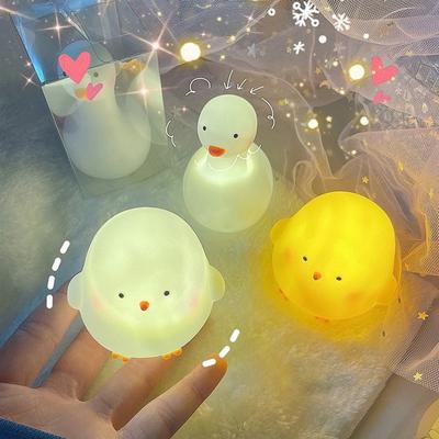 Night Lamp Adorable Appearance Rechargeable Soft Lighting Flicker Free Eye