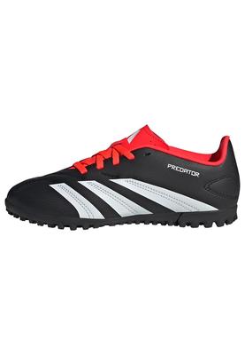 Futsal Shoes for Juniors and Predator Club for Boys and Core Red Cm [Adidas] Kids, TF, Girls, 17-24.5cm, MDJ97, Black/Footwear White/Solar (IG5437),