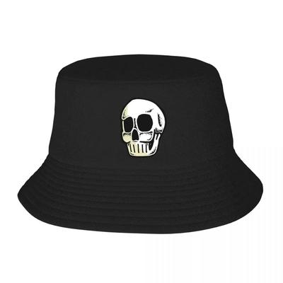 Neue gruselig-lustige Totenkopf-Eimerhüte Panama für Unisex-Damen Bob Wendbare Fischer-Unisex-Sommer-Strand-Fischerei-Unisex-Kappen