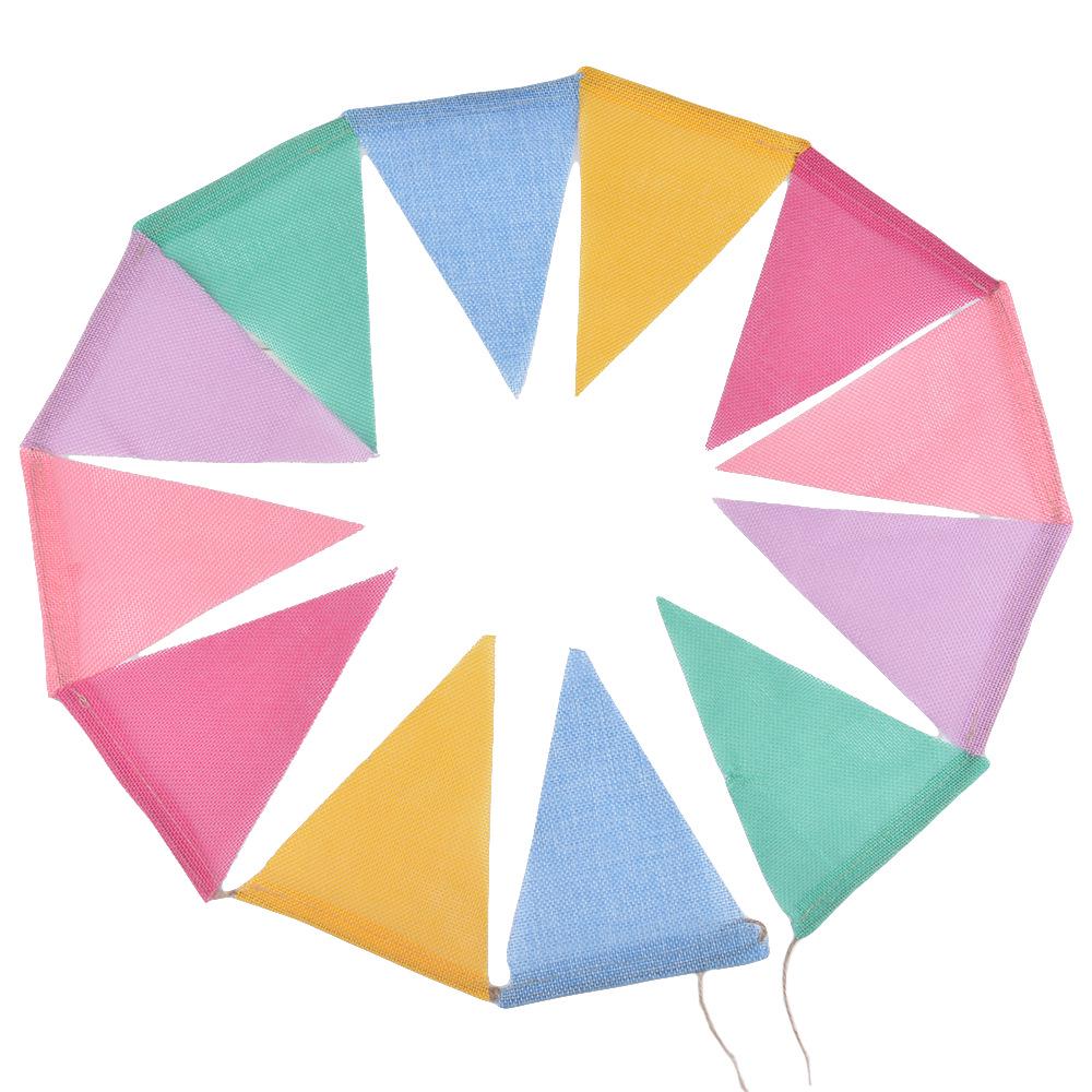 Colorful DIY Triangle Flag Bunting for Christmas, Wedding, Birthday, Party Decoration