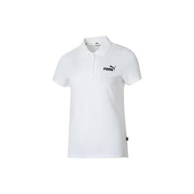 Solid Color Casual Comfortable Breathable Short Sleeve Polo Shirt Women Tops White 630564-02