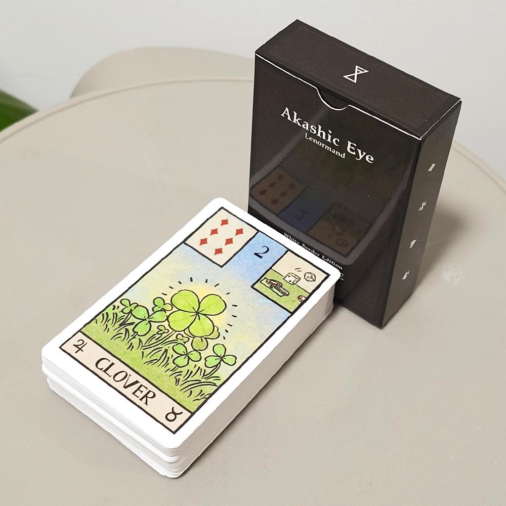 9*6cm Akashic Eye Lenormand: 61-Card Divination Set (36 Traditional + 12 New + 13 Optional) Modern Illustrated Oracle Cards