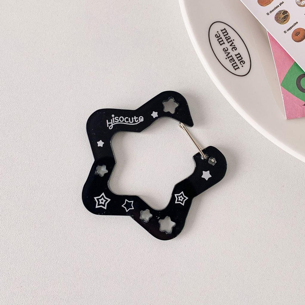 Sweet Girl Acrylic Carabiner Keychain Accessory - Cute Ita Bag Pendant