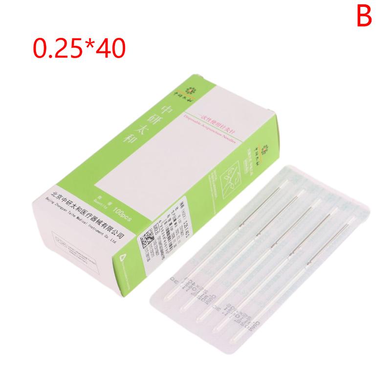 Zhongyan Taihe 100 Pcs Acupuncture Needle With Tube Acupuncture Disposable Sterile Beauty 1 Box Massage Sterilze Needle