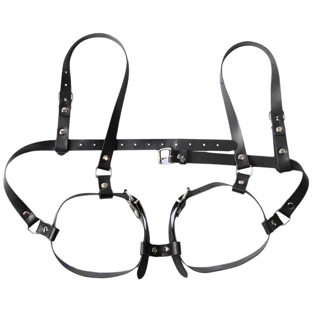 Breast Bondage Harness Sex Toys B to D Cup Leather Fetish Sexy Chest Restraints Punk Gothic For Women SM Bra Belts Straps