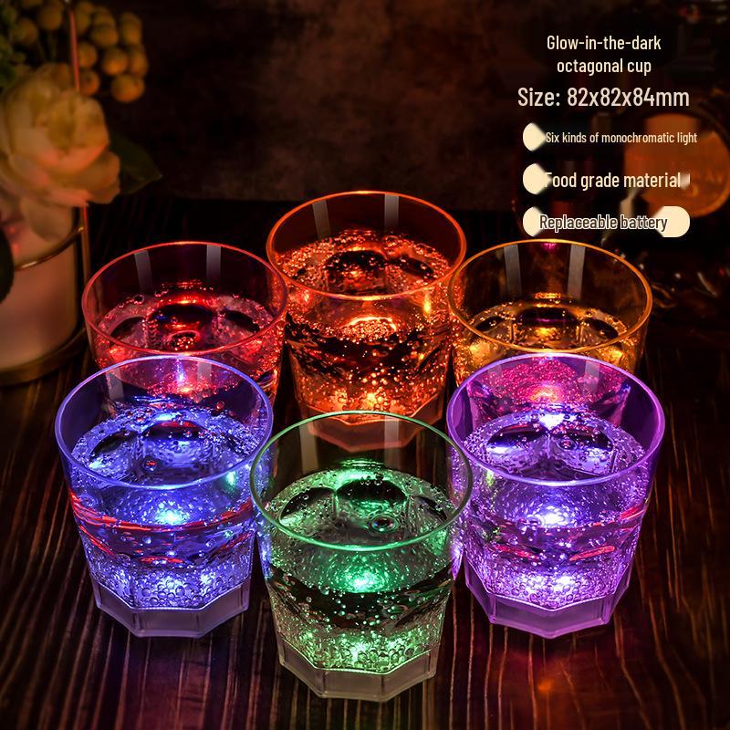Food-Grade LED Light-Up Champagne Glass - Novel Atmosphere Wedding Banquet Wine Cup