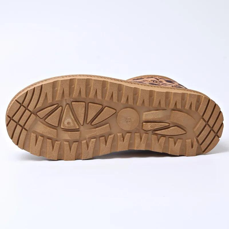 2024 High Quality Women's Shoes Ankle Women's Boots Warm Snow Boots Women Leopard Print Round Toe Slip On Flat with Shoes Women